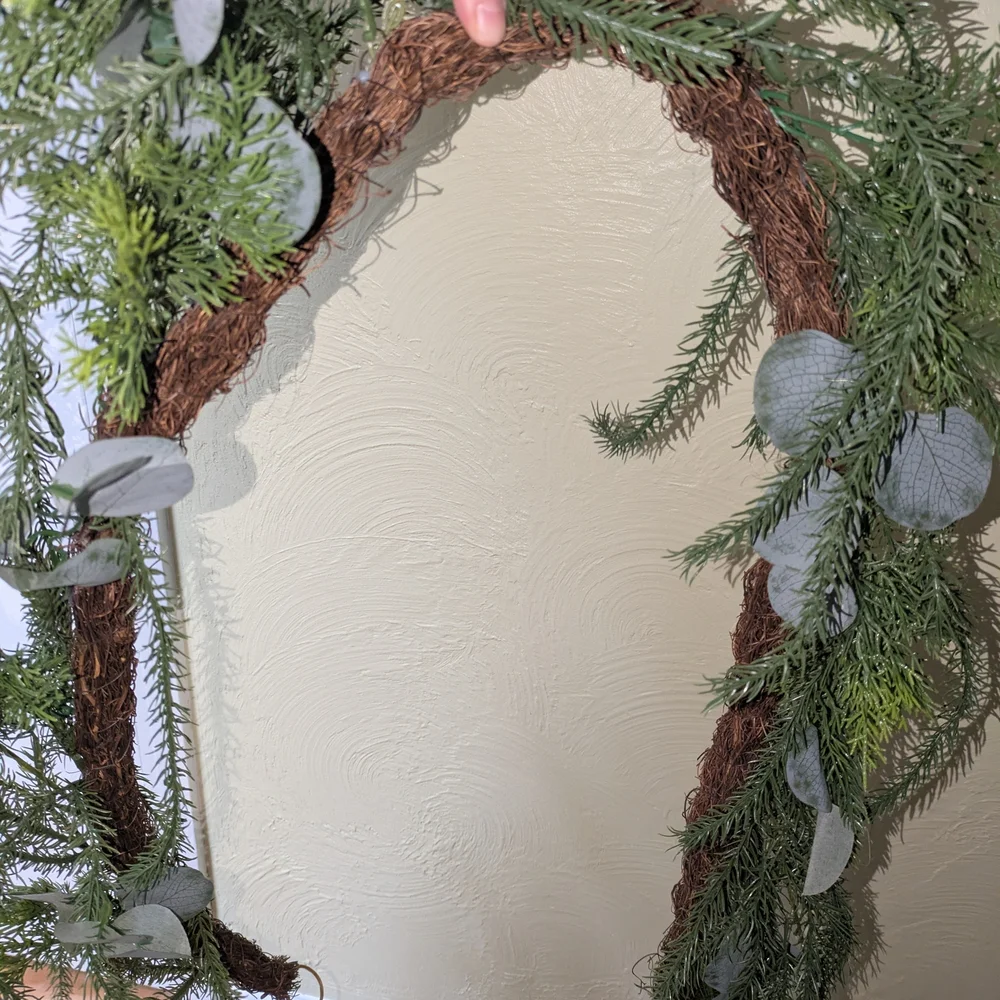 Festive Green Norfolk Pine Faux Holiday Garland